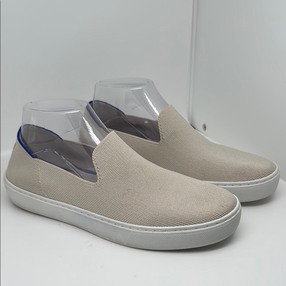 Rothy's The Slip on Beige Sand Knit Fabric Casual Low Top Sneakers Size 8 - Picture 1 of 15